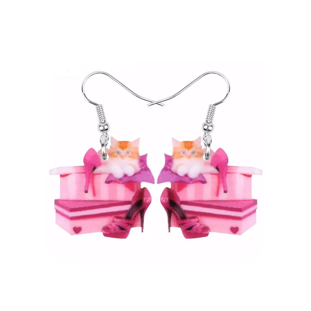 FREE SHIPPING | Double-Sided Acrylic Dangle Earrings NWT